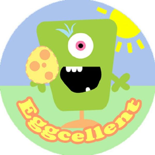 144 Monster Easter Praise Words 30mm Round Children's Reward Stickers for Teachers, Parents