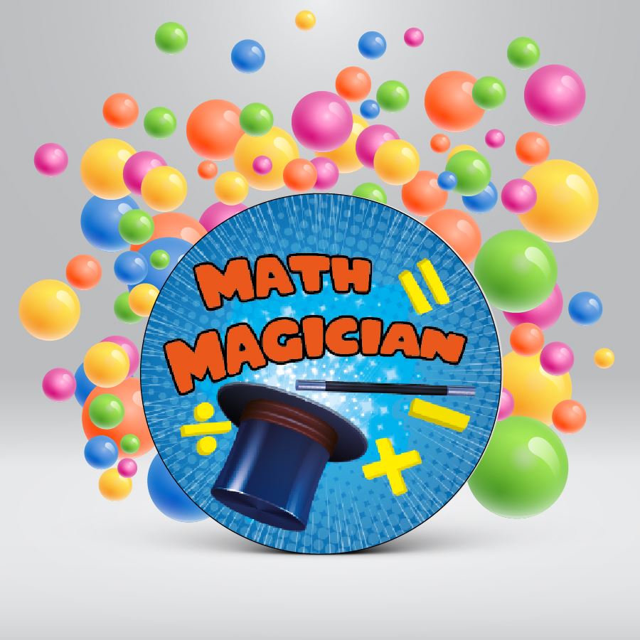 144 Magic Maths - 30mm - Glossy Reward Stickers for Teachers & Parents