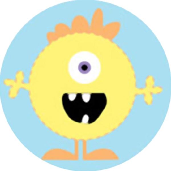 144 Monster Easter 30mm Round Children's Reward Stickers for Teachers, Parents