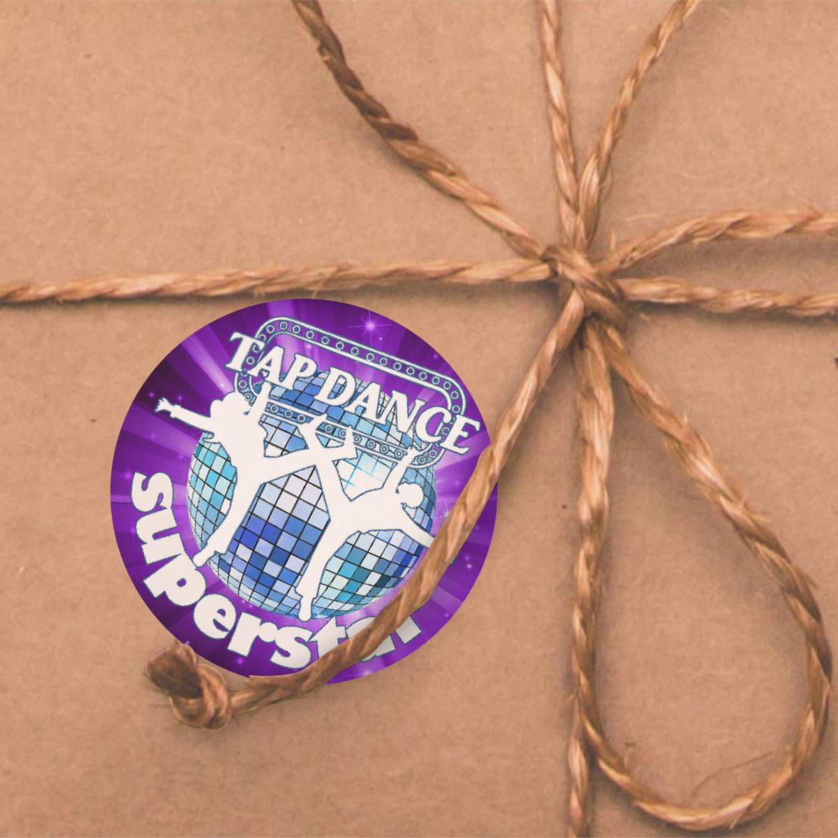 144 Tap Dance Superstar - 30mm - Glossy Reward Stickers for Teachers & Parents