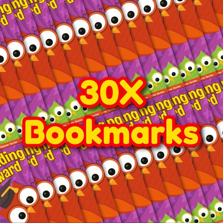 30 Reading Owls Classroom Reading Reward Bookmarks Ideal for School Teachers