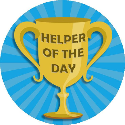 144 Helper of the Day 30mm Reward Stickers for Teachers, Parents and Party Bags