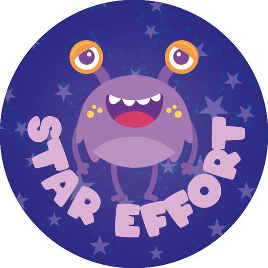120 Mixed Berry Star Aliens 30mm Scented Reward Stickers for Teachers, Parents and Party Bags