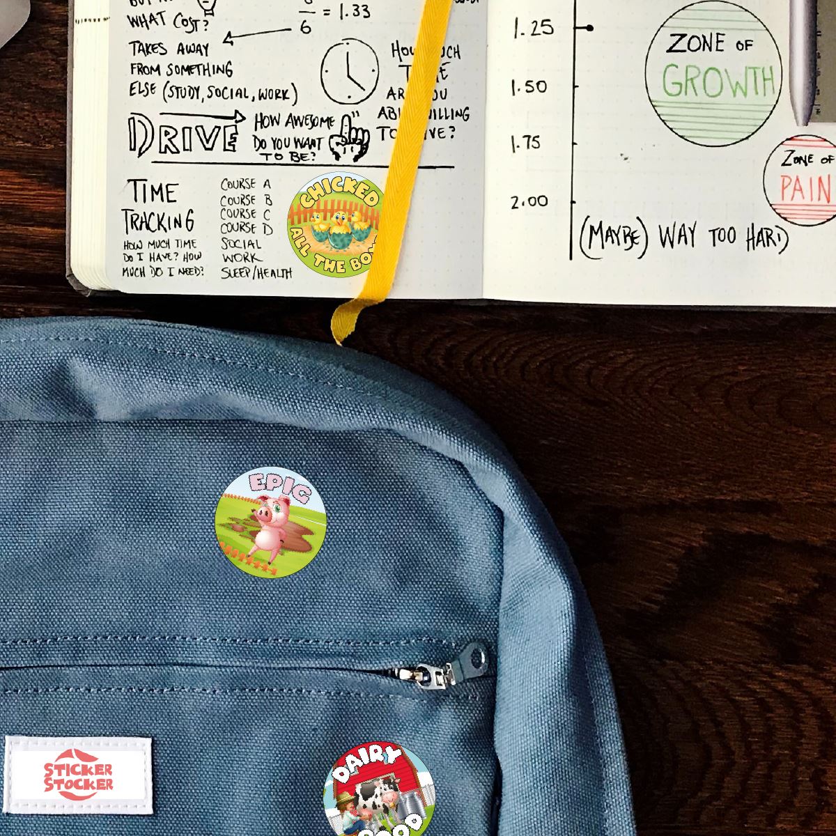 Amazing Farm Animals - 30mm - 144 Glossy Reward Stickers for Teachers & Parents