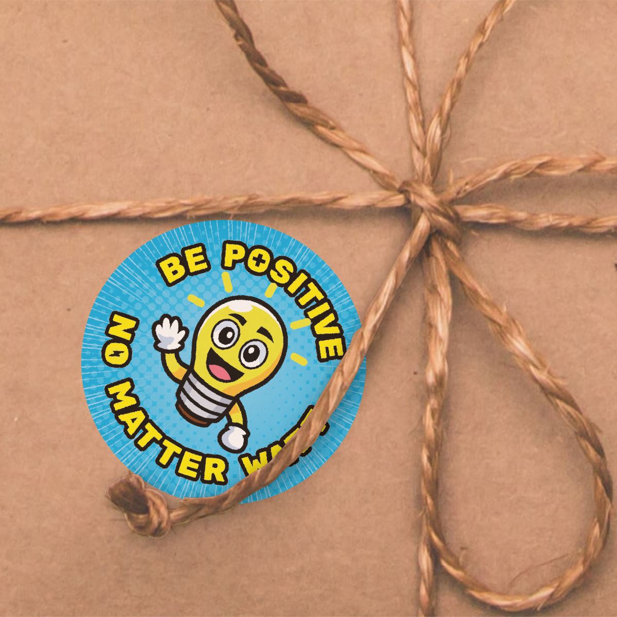 144 Be Positive  - 30mm - Glossy Reward Stickers for Teachers & Parents