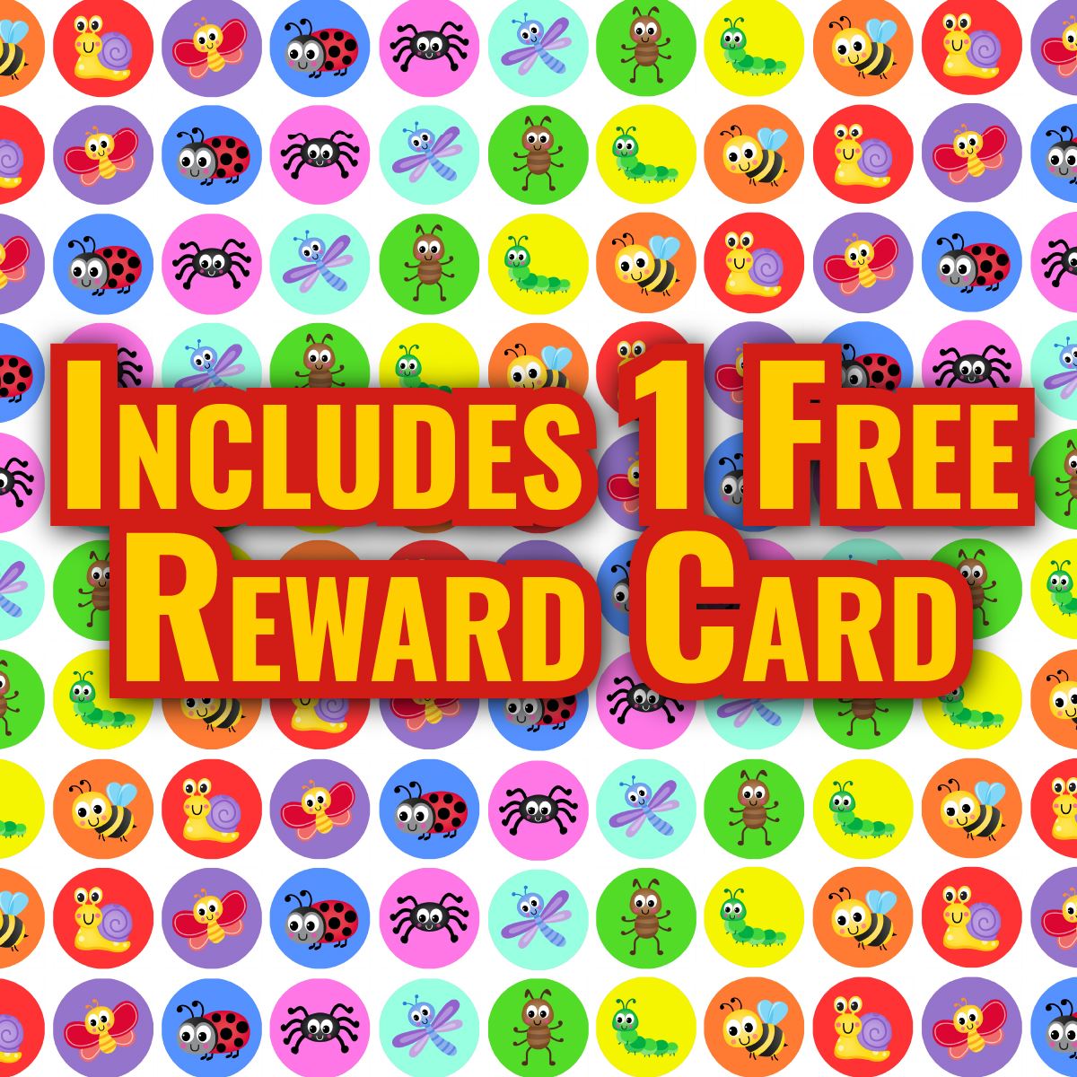900 Mini Bugs 10mm Spot Reward Stickers for Teachers and Planner Charts