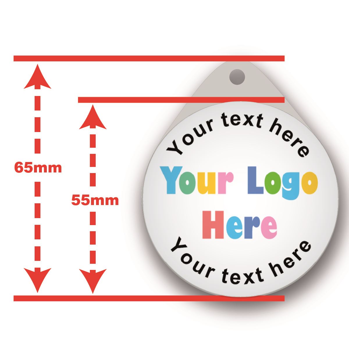 Create Your Own Medal - Personalise with your own image and text 55mm Large Plastic Medal FREE Ribbon and Certificate