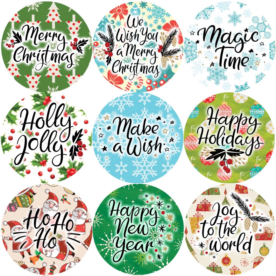 144 Christmas Greetings 30mm Children's Reward Stickers for Teachers or Parents
