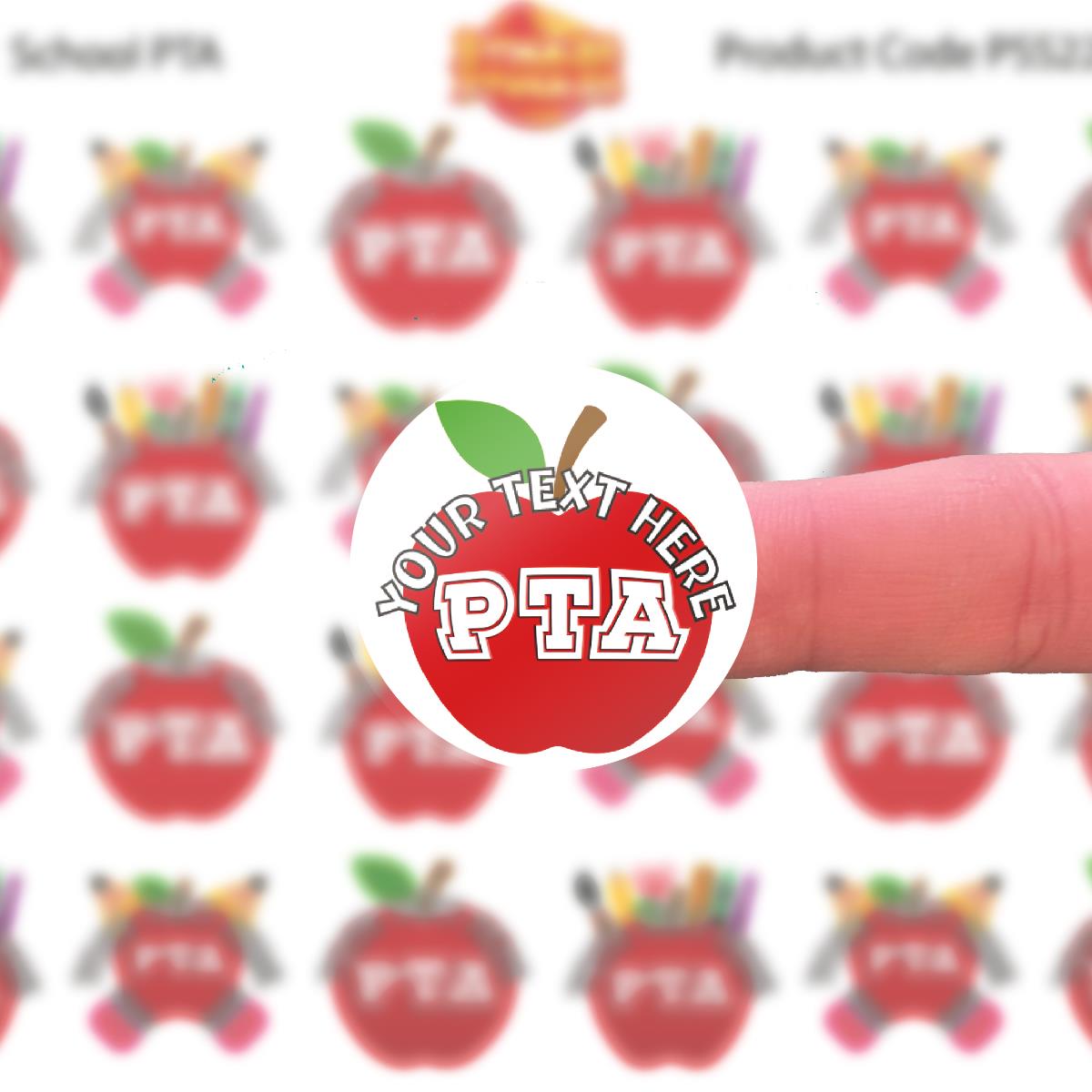 144 School PTA Personalised 30mm Stickers - Rewards for teachers, schools, parents