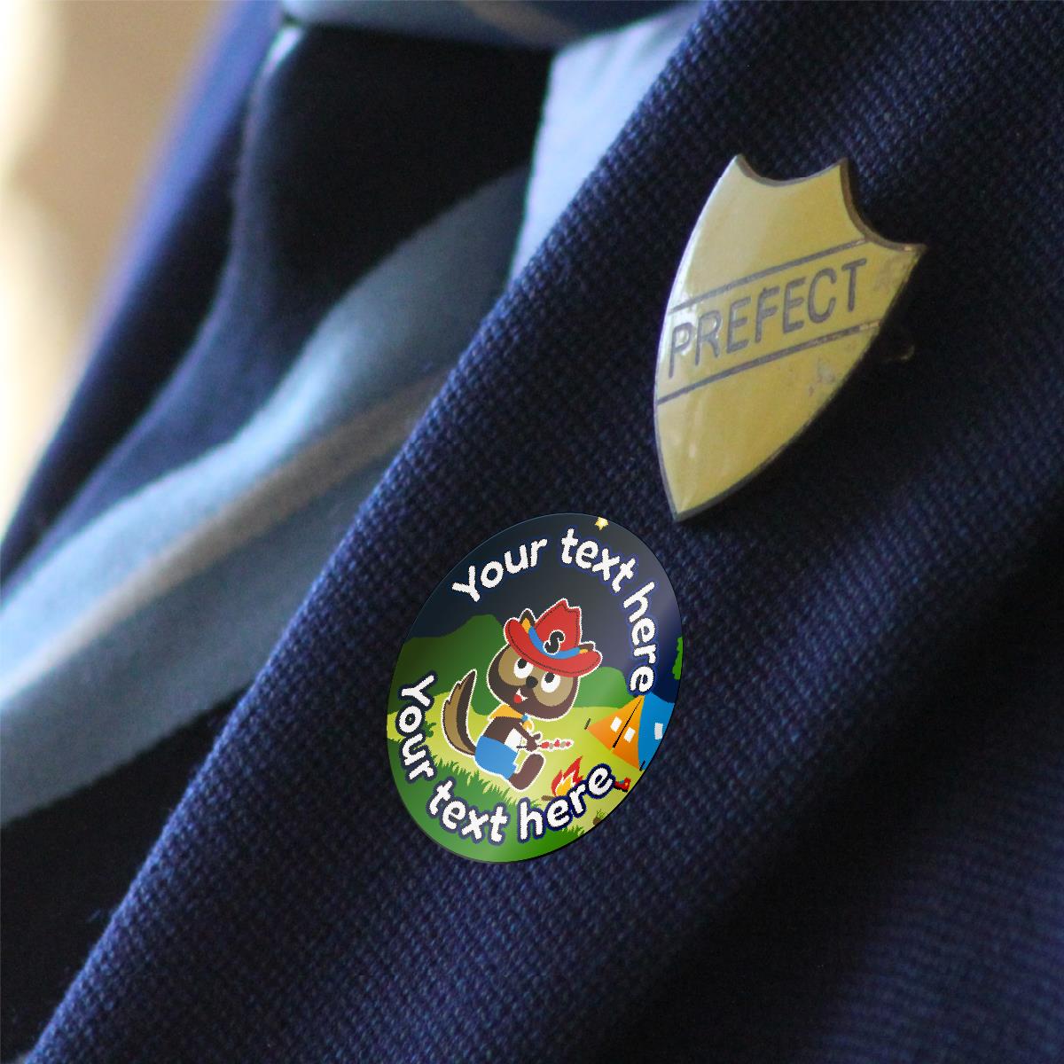 144 Personalised Camp Beavers 30mm Forest School Scout Reward Stickers for School Teachers, Parents and Nursery