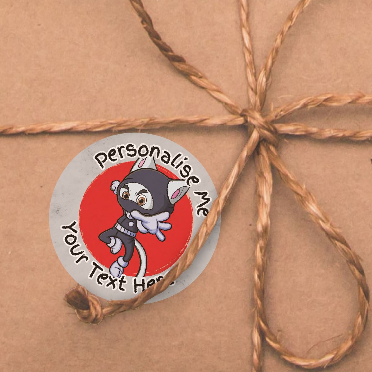 144 Ninja Animal Karate Personalised 30mm Reward Stickers for Football Clubs, schools