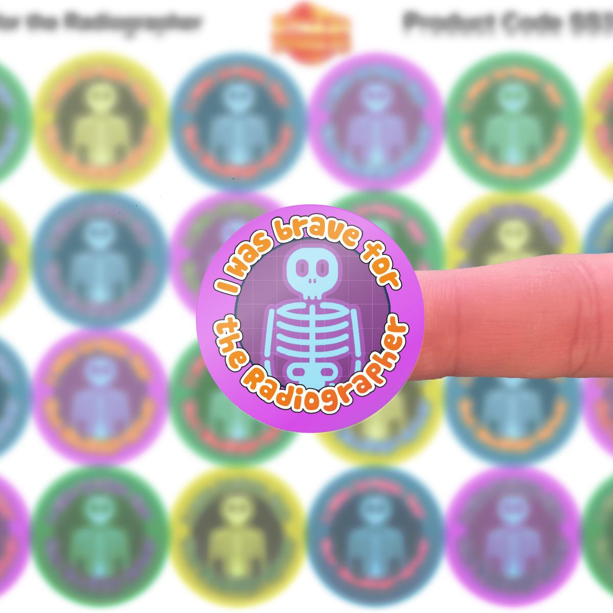 144 Brave for the Radiographer 30mm Reward Stickers for Nurses, Doctors or Dentists