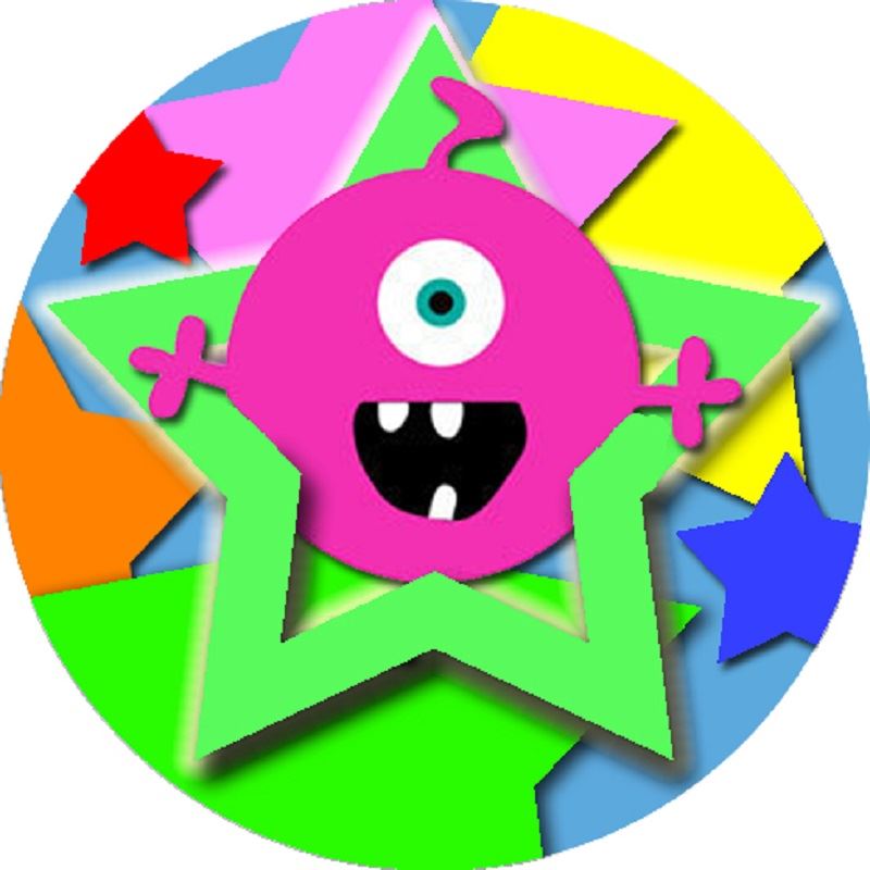 144 Monster Stars 30mm Round Children's Reward Stickers for Teachers, Parents and Party Bags