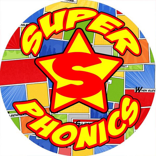 144 Superhero Phonics 30mm Reward Stickers for School Teachers, Parents and Nursery