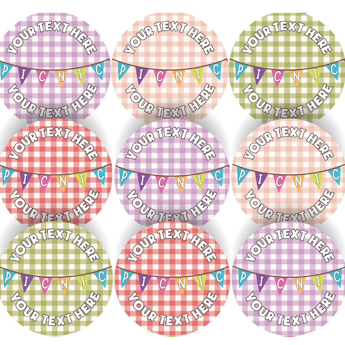 144 Personalised Summer Picnic 30mm Reward Stickers for School Teachers, Parents