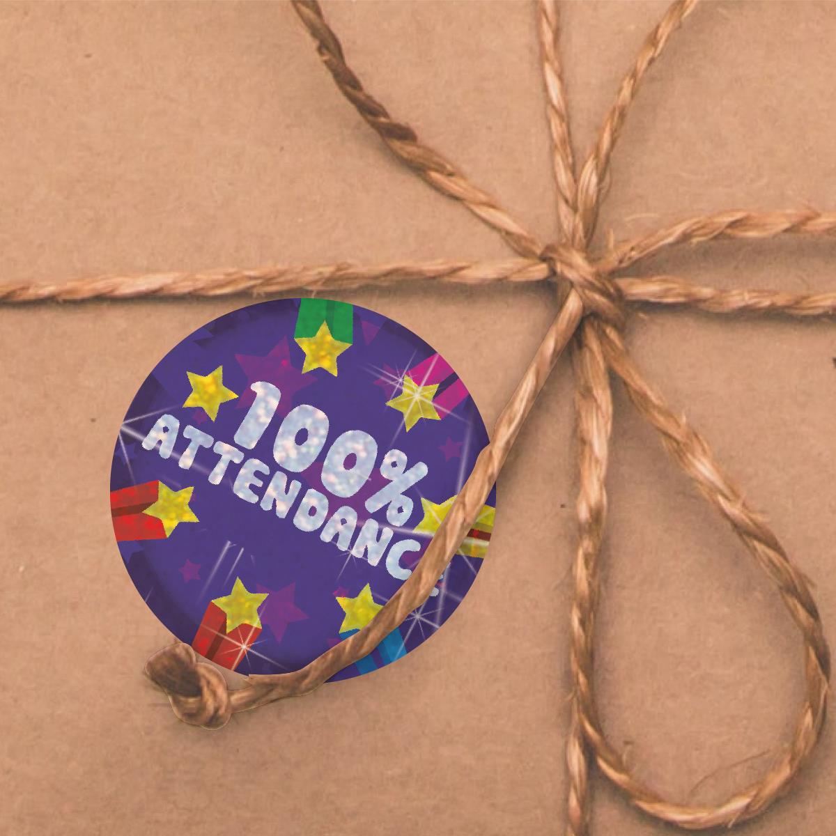 96 Sparkle Attendance Stickers 30mm + 60 Free Sparkle Smiles Reward Stickers for Teachers, Parents and Schools