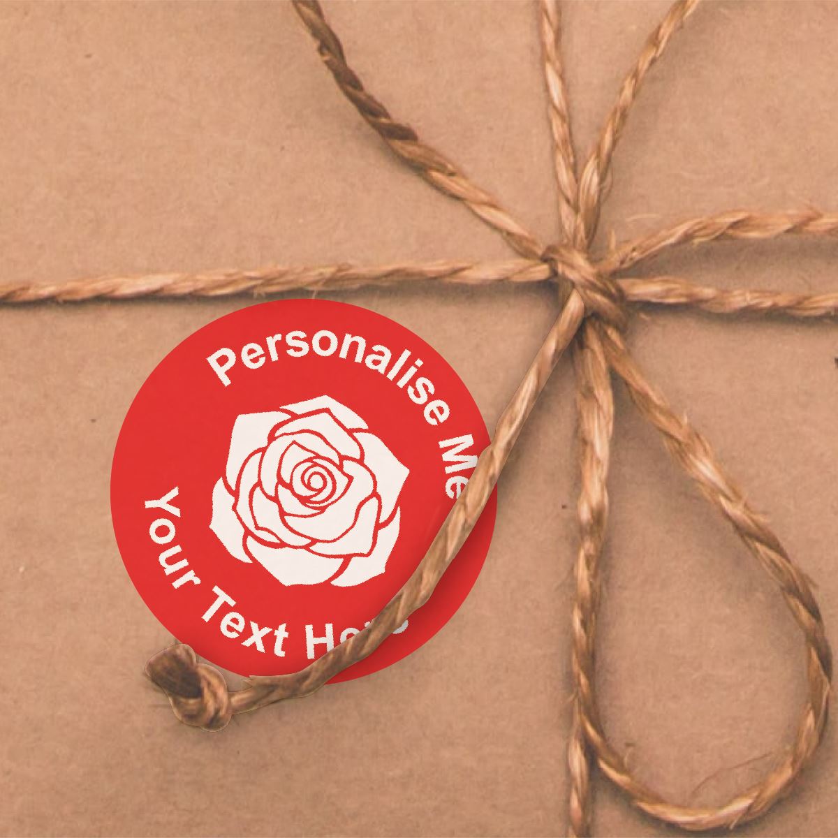144 Rose Red Personalised 30mm Reward Stickers for School Teachers