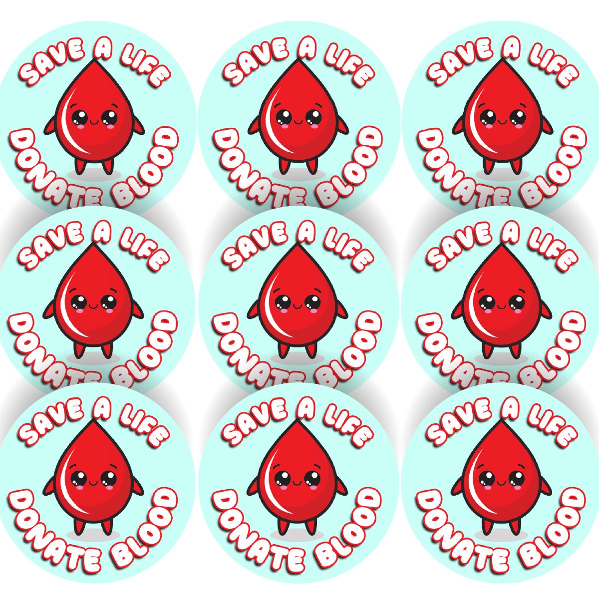 144 Save a Life, Donate I Gave Blood 30mm NHS Bravery Reward Stickers for Nurses Doctors
