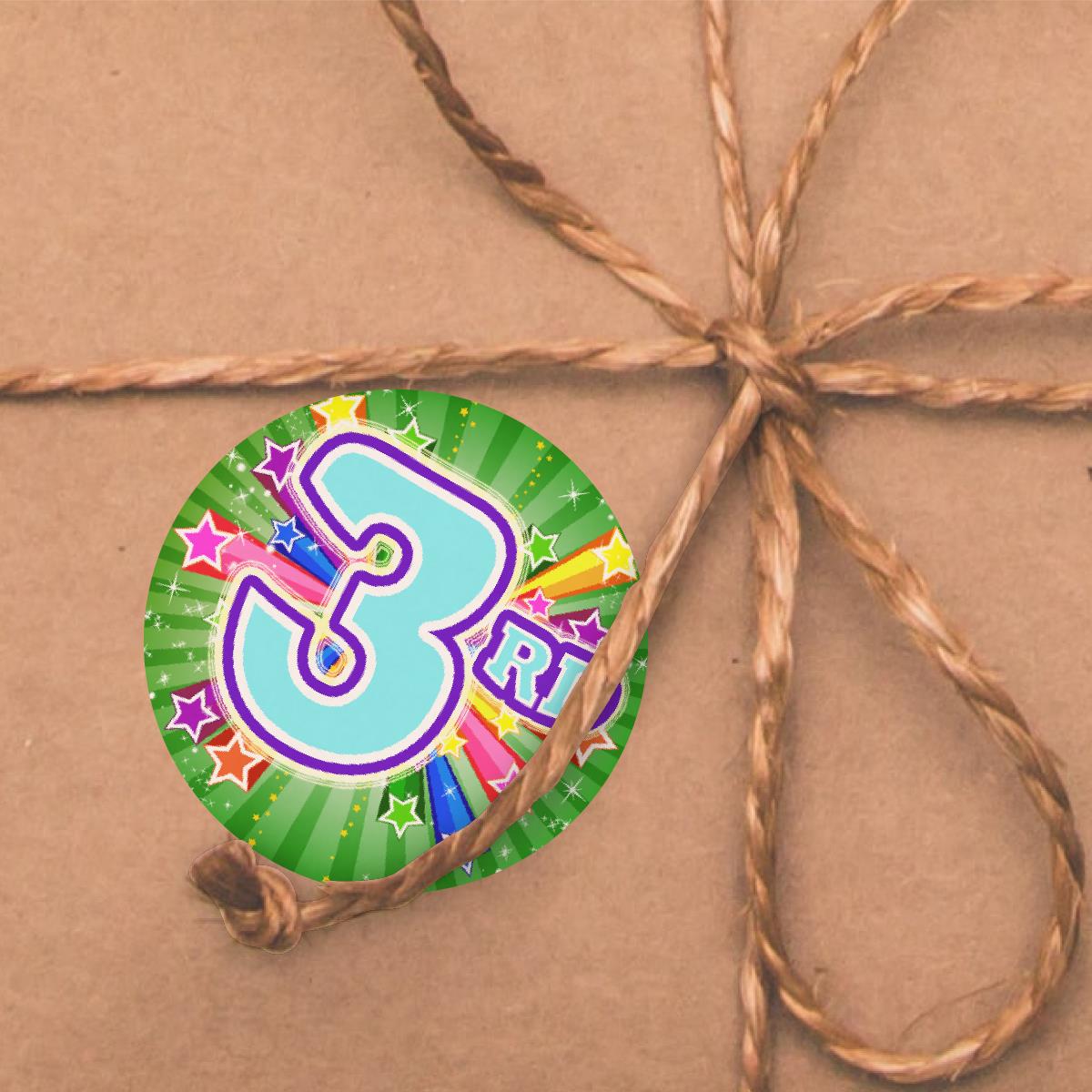 144 3rd place Sports Day Star 30mm Reward Stickers for Teachers, Parents and Schools