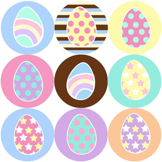 144 Easter Eggs 30mm Reward Stickers for Teachers, Parents and Spring Party Bags