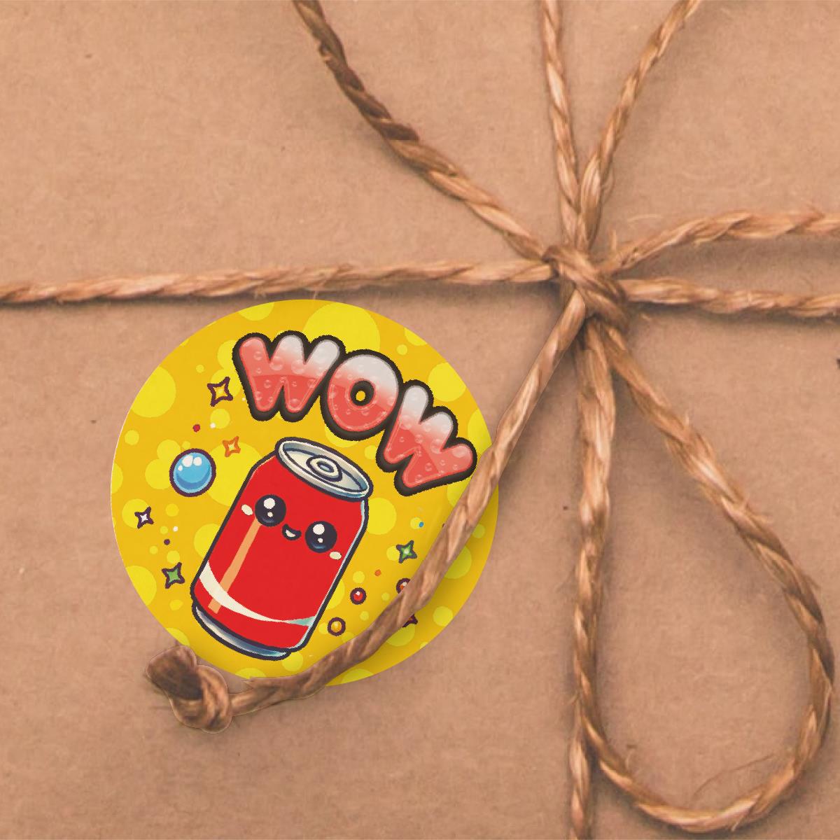 120 Cool Cola Praise Words Scented  30mm Reward Stickers for Teachers, Parents and Party Bags