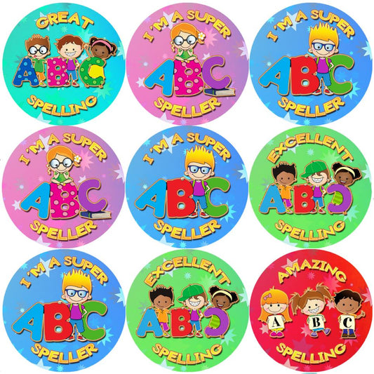 144 Super Speller 30mm Reward Stickers for School Teachers, Parents and Nursery