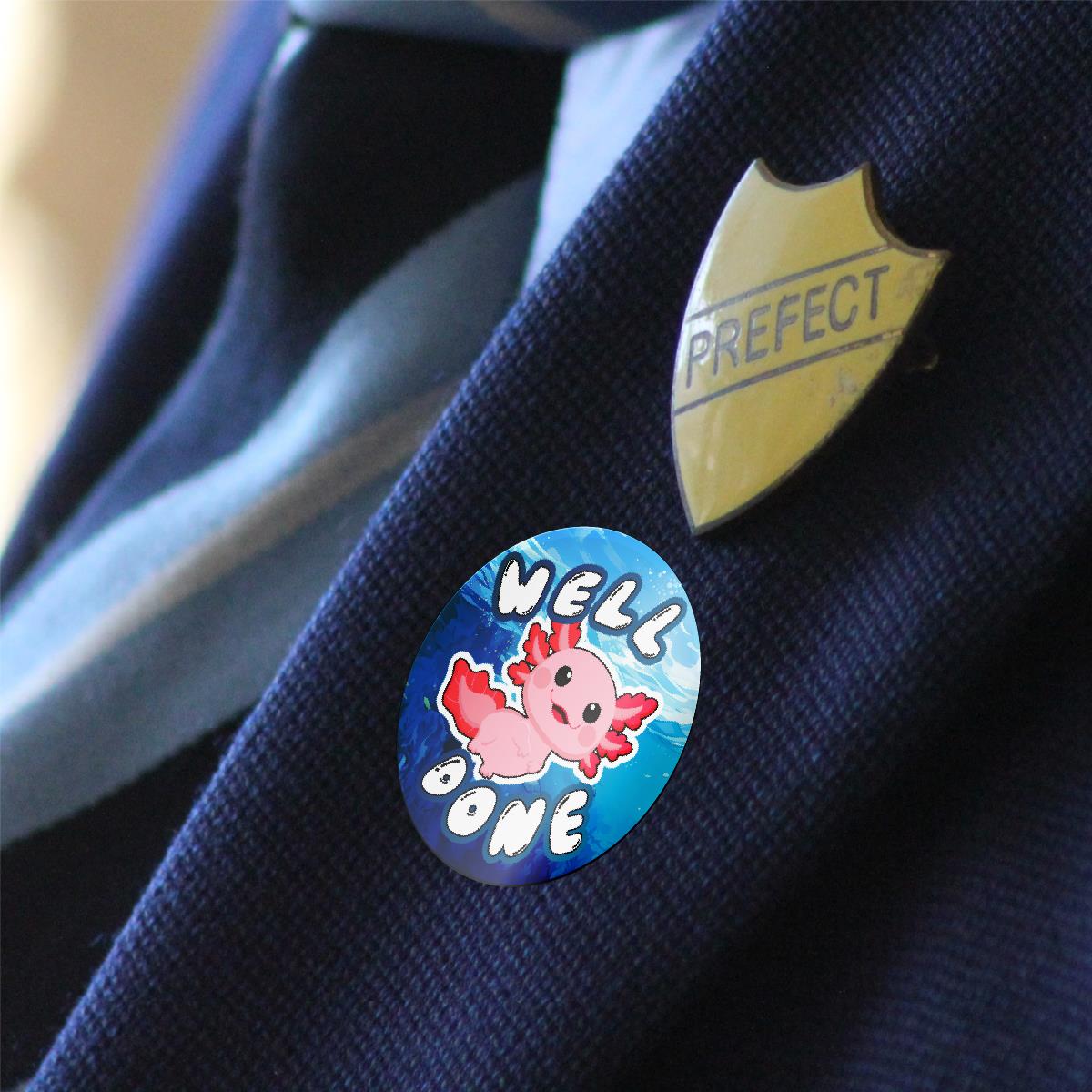 144 Awesome Axolotl Reward Stickers - 30mm - Teacher Parents School Nursery