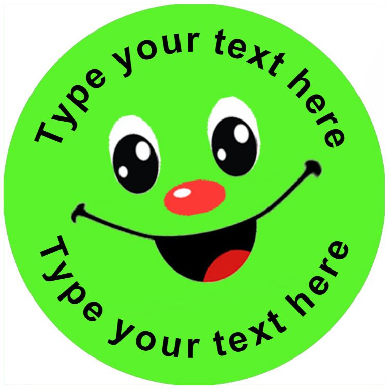 144 Personalised Colourful Smiles 30mm Reward Stickers for School Teachers, Parents and Nursery