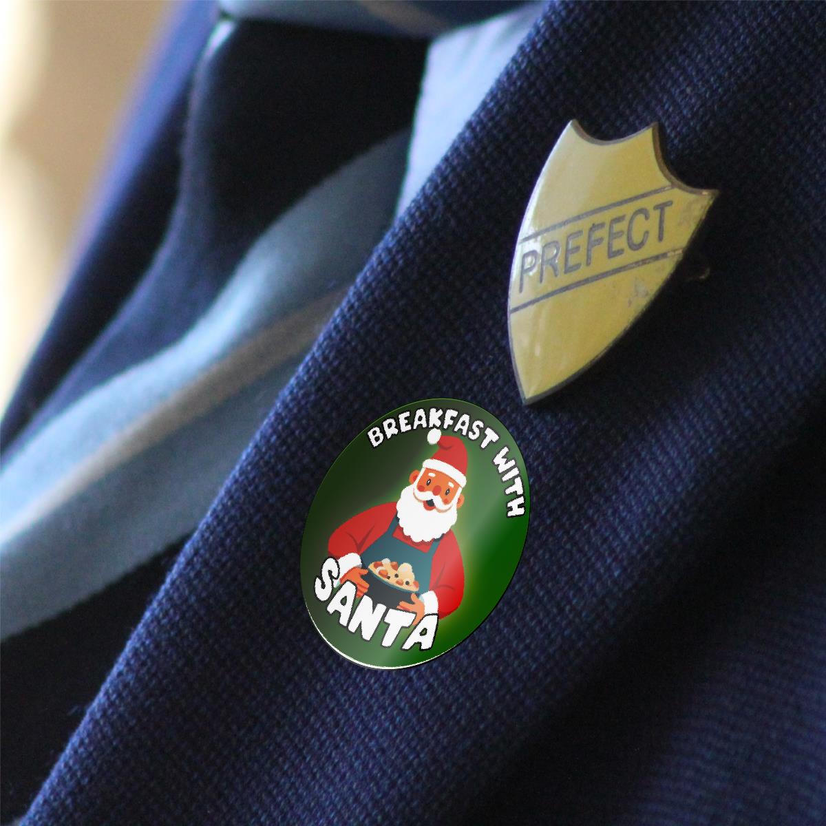 144 Breakfast with Santa 30mm Reward Stickers for School Teachers, Parents and Nursery