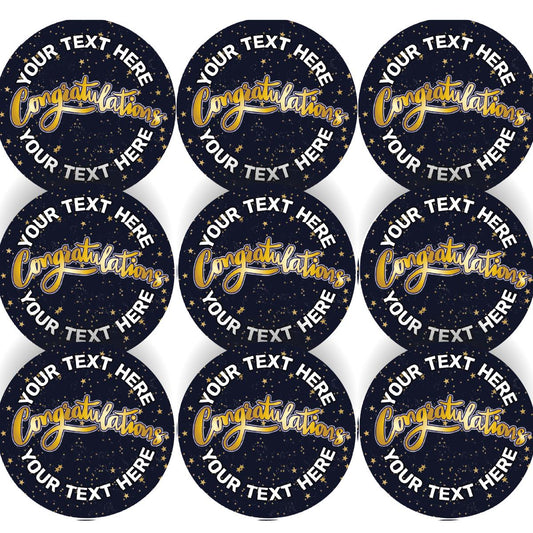 144 Personalised Congratulations 30mm Reward Stickers for School Teachers, Parents