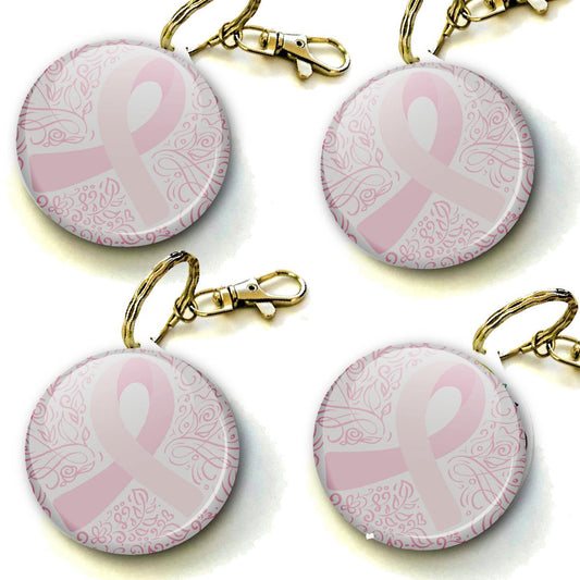 Breast Cancer Awareness Keyring 38mm  (Pack of 8 Key Rings - 38mm)