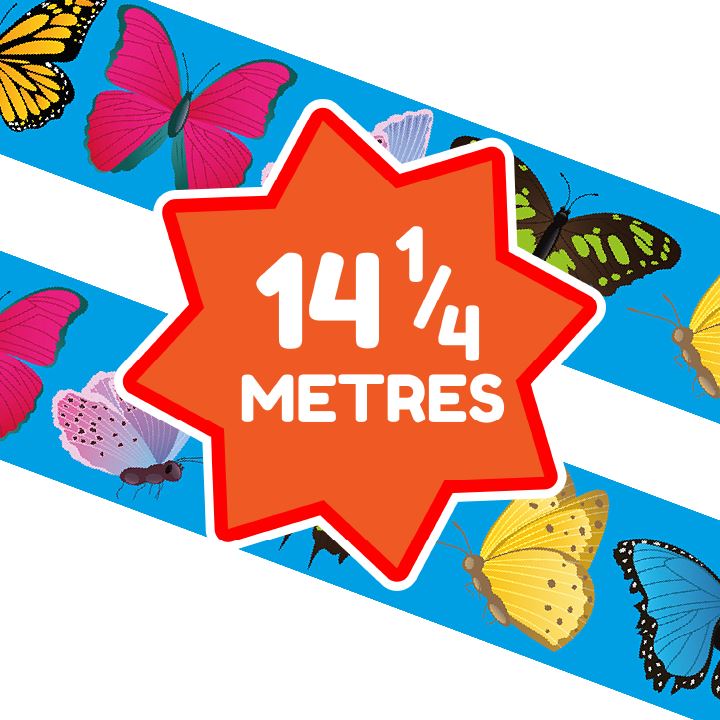 Bright Butterflies Classroom Trimmers 14.25m long Notice Board Display Borders