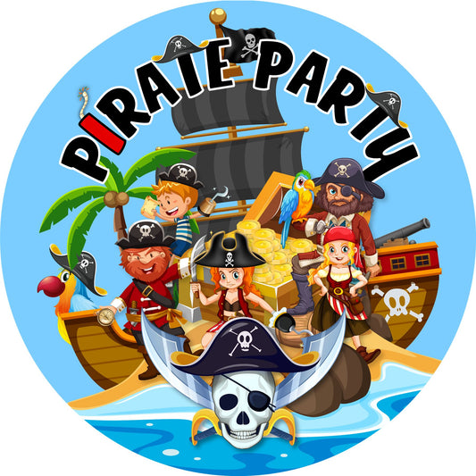 144 Pirate Party 30mm Stickers Glossy Reward Stickers