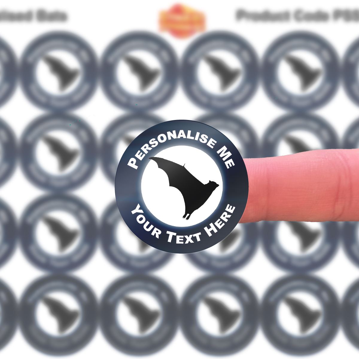 144 Bats Personalised 30mm Reward Stickers for School Teachers, Parents and Nursery