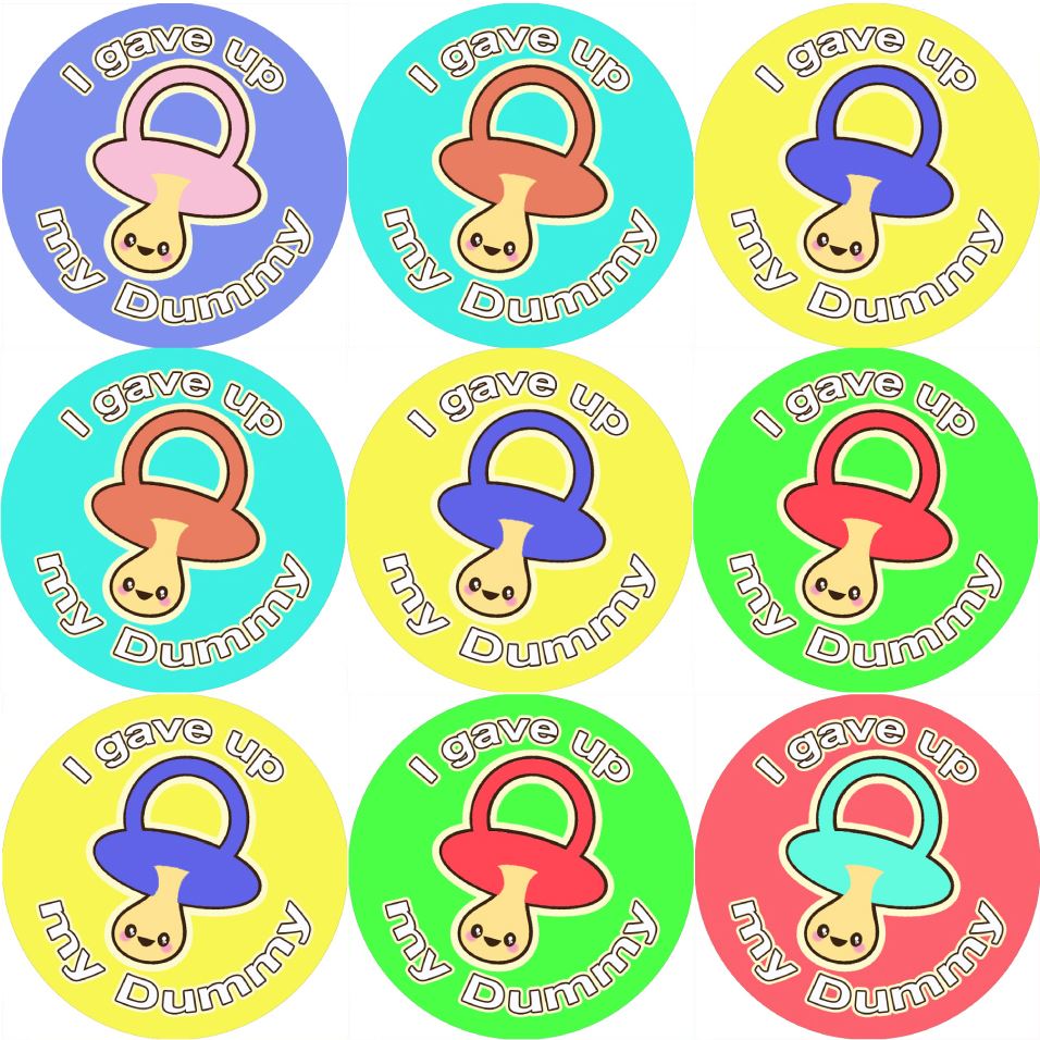 144 I Gave up my Dummy 30mm Stickers for Teachers, Parents and Party Bags