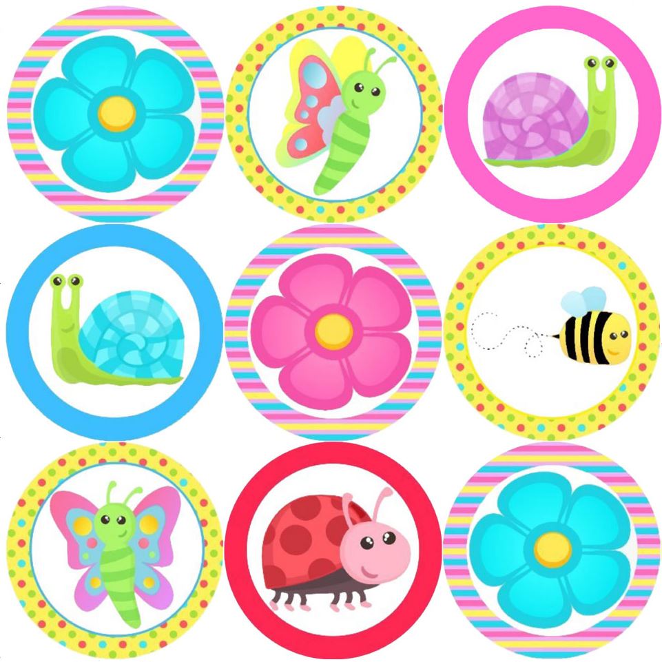 144 Summer Bugs 30mm Reward Stickers for Teachers, Parents and Spring Party Bags