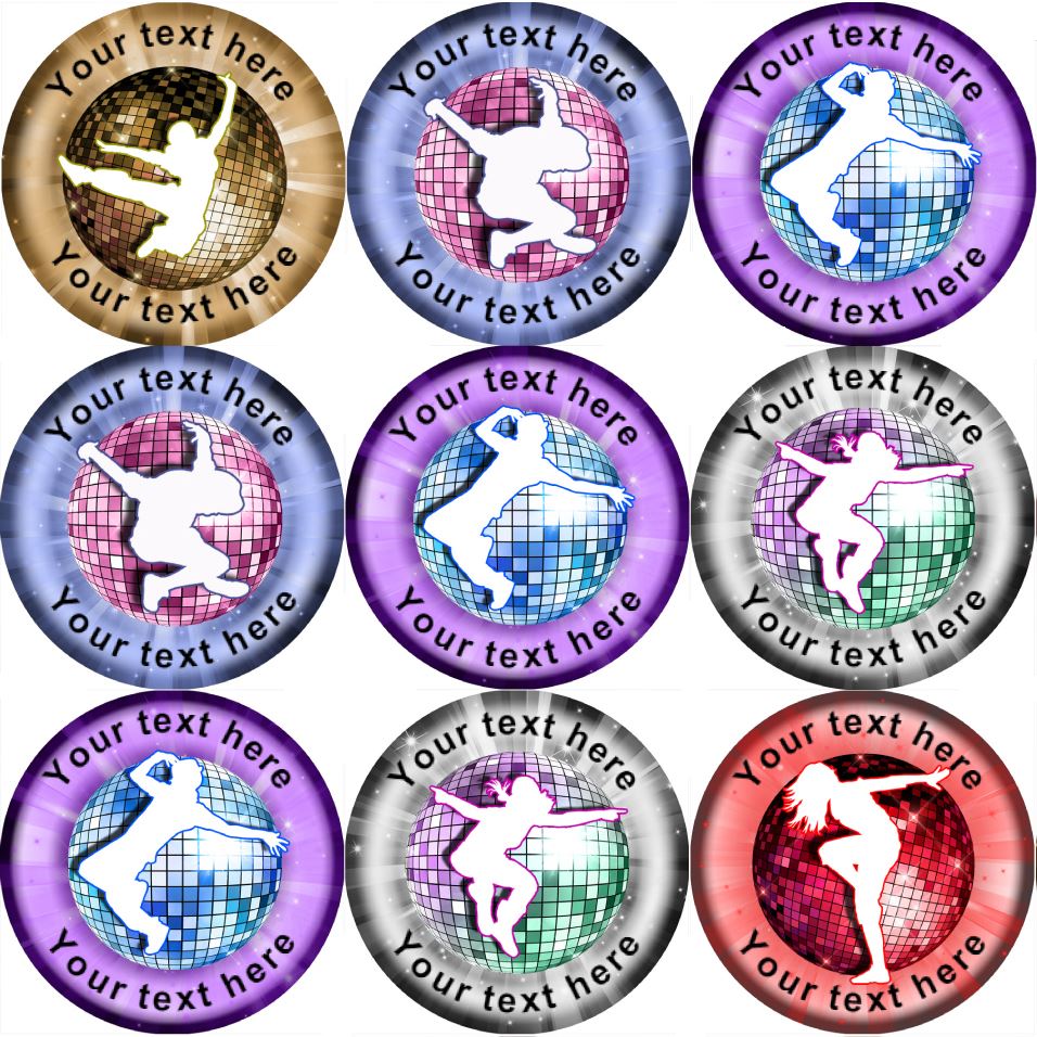 144 Personalised Dance Rewards 30mm Reward Stickers for School Dancing Teachers and Parents