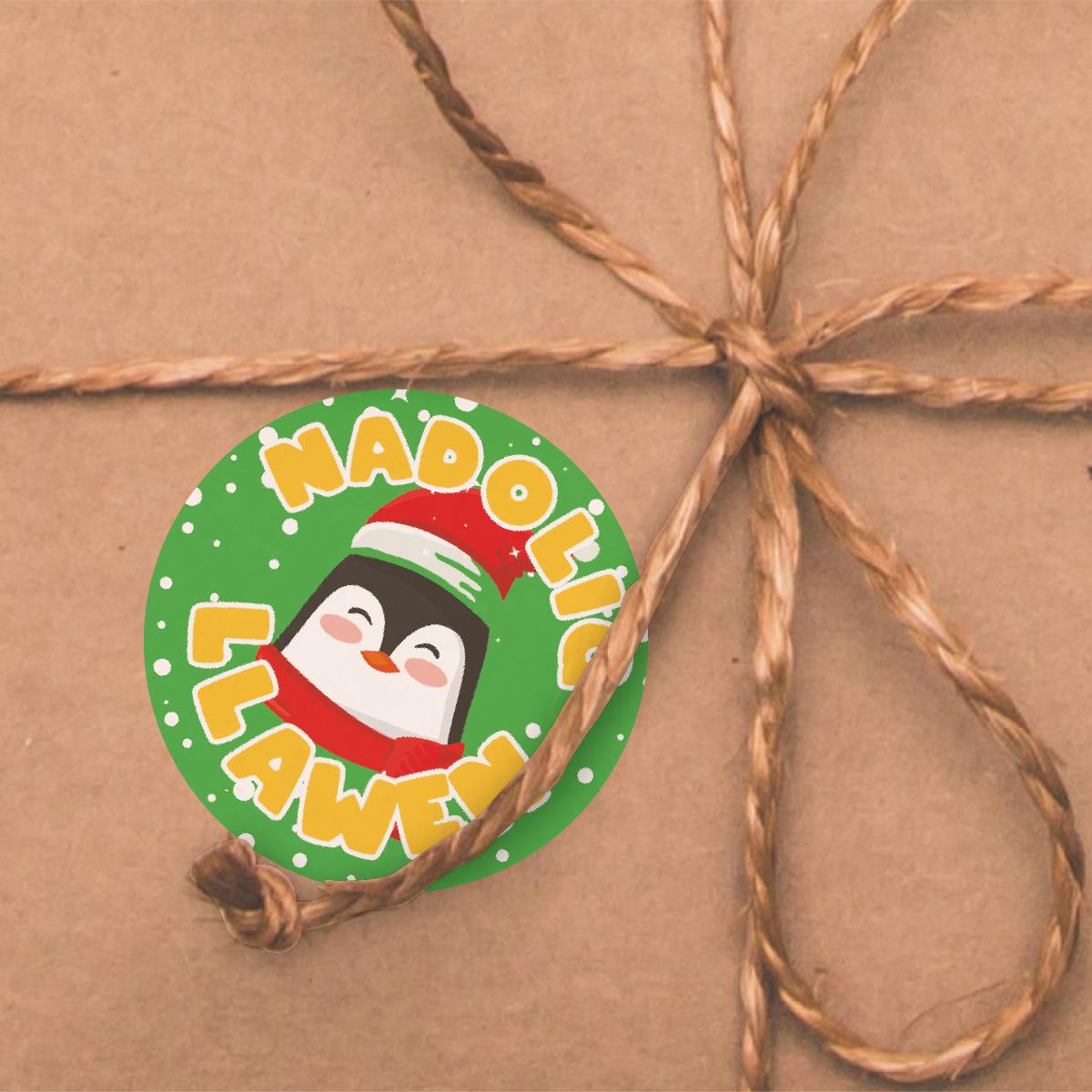 144 Welsh Christmas/Nadolig Llawen Characters 30mm Reward Stickers for Teachers, Parents