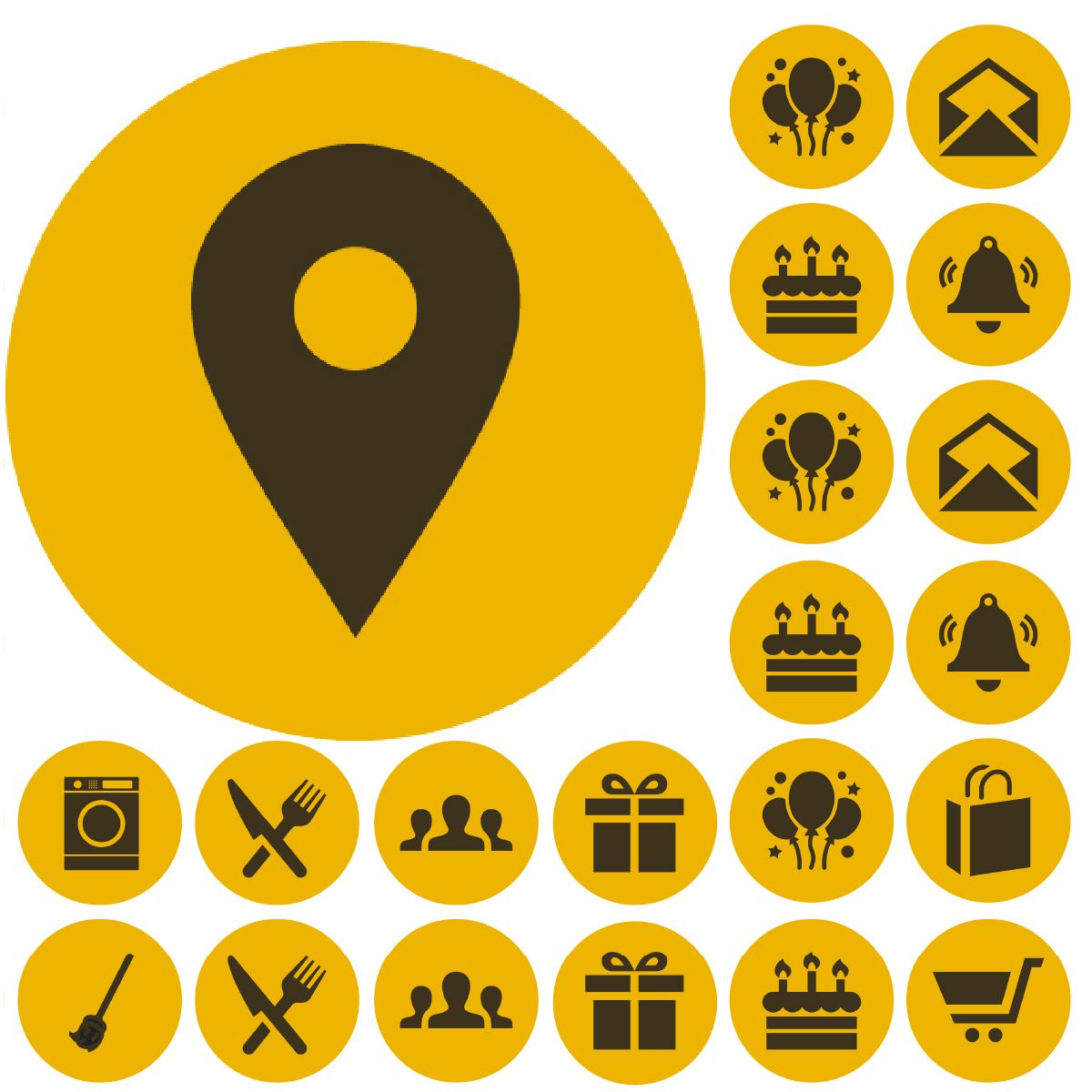 900 Yellow Mini Planner Dots 10mm Everyday Motivational Spot Diary Stickers