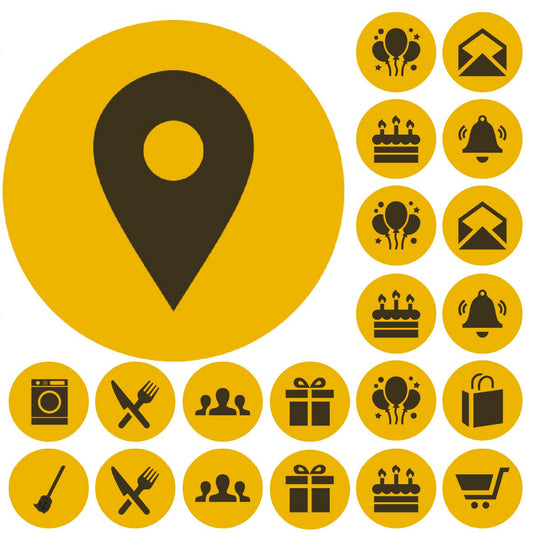 900 Yellow Mini Planner Dots 10mm Everyday Motivational Spot Diary Stickers