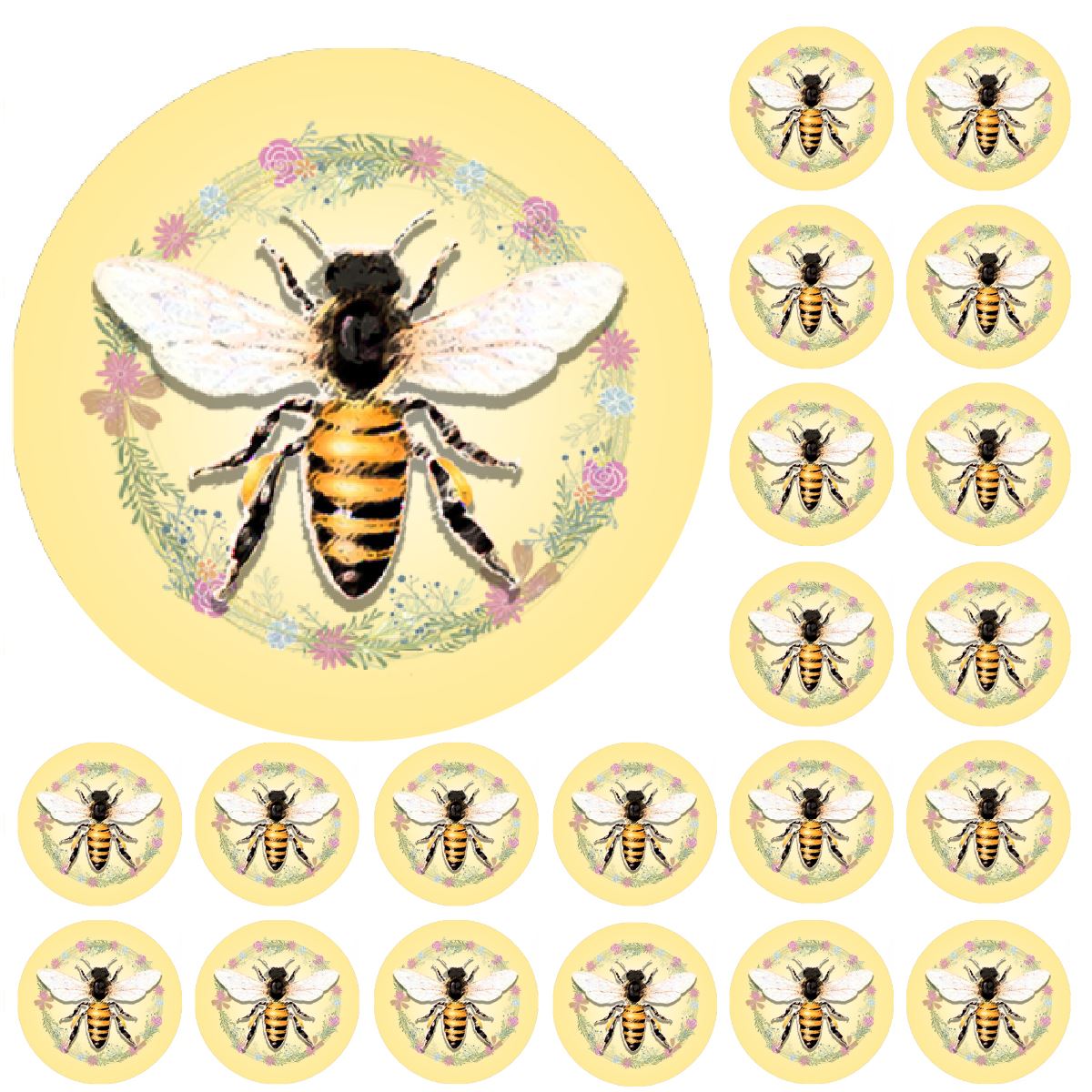 900 Mini Honey Bee Dot 10mm Spot Reward Stickers for Teachers and Planner Charts