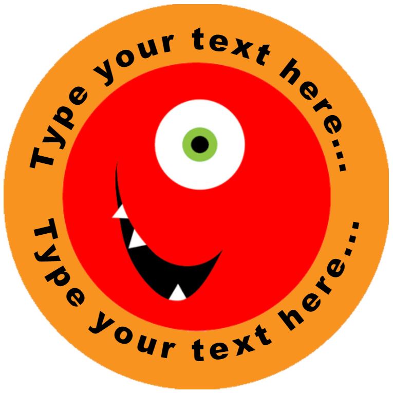 144 Monster Smiles Personalised 30mm Reward Stickers for School Teachers, Parents and Nursery