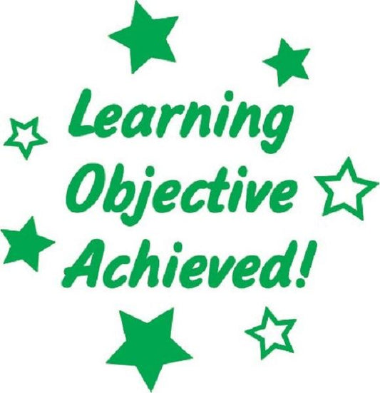 Learning objective achieved - Self inking teacher reward xstamper xclamations stamp 1