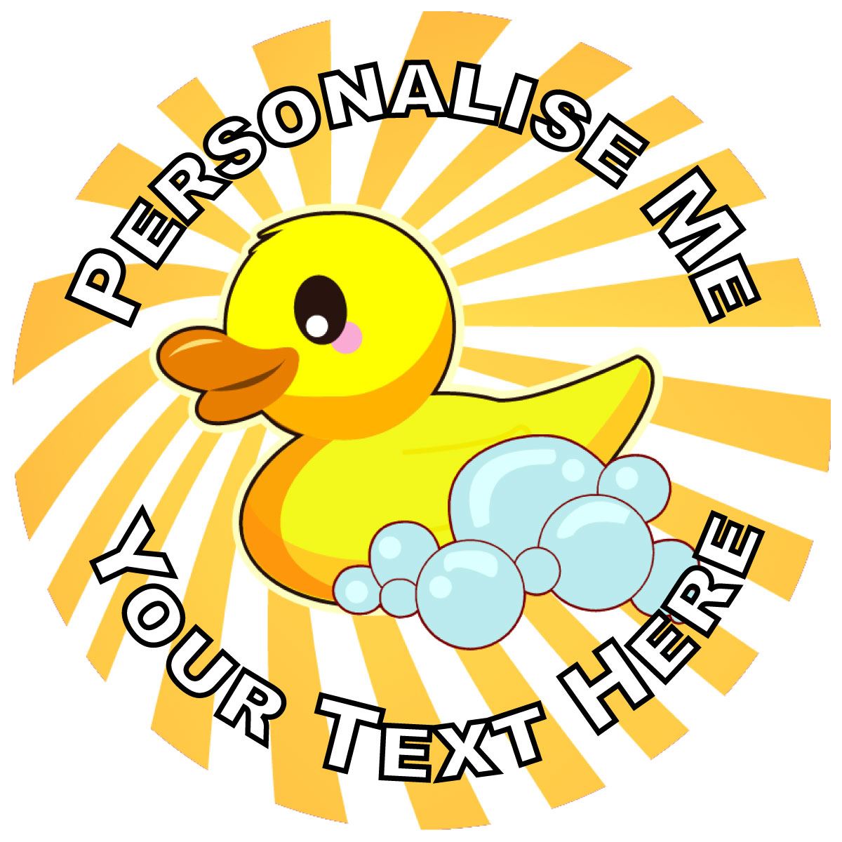 144 Personalised Bath Time Ducks 30mm Reward Stickers for School Teachers, Parents and Nursery