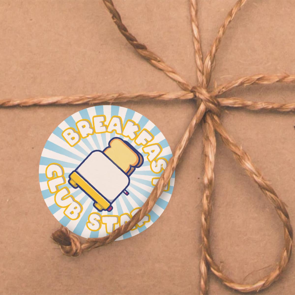 144 Breakfast Club Star 30mm Reward Stickers for Teachers, Parents and Party Bags