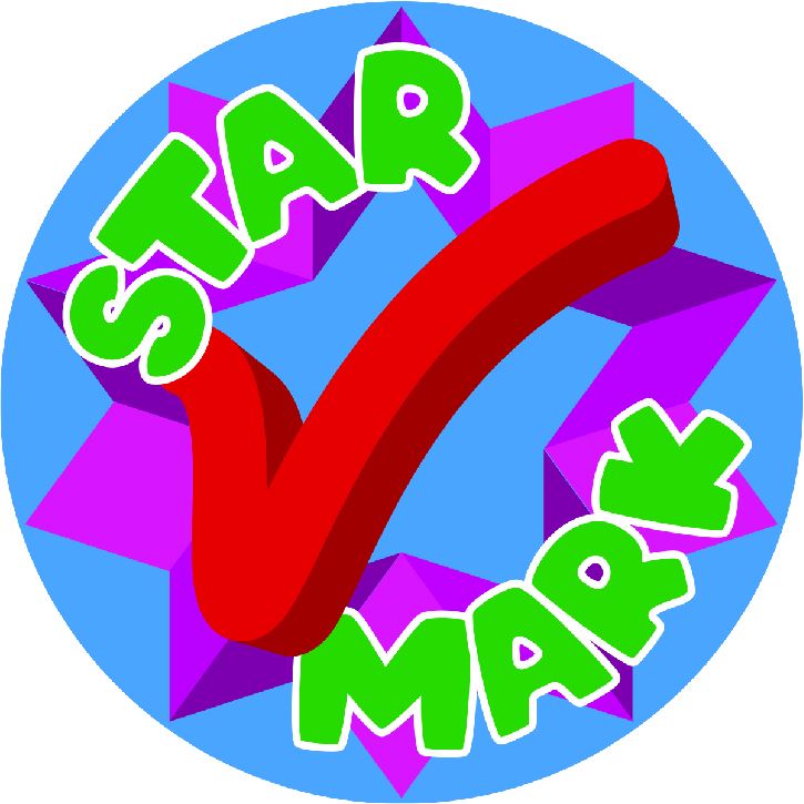 144 Star Mark 30mm Stickers Glossy Reward Stickers