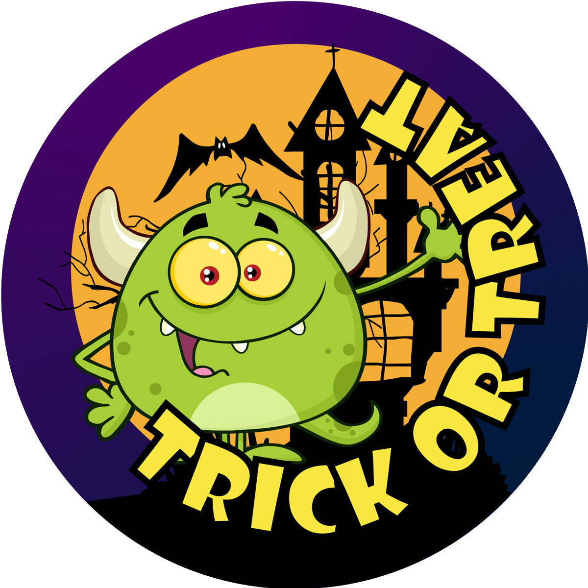 Sticker Stocker 144 Halloween Trick or Treat (Pack 1) 30mm Round Children's Reward Stickers for Teachers or Parents