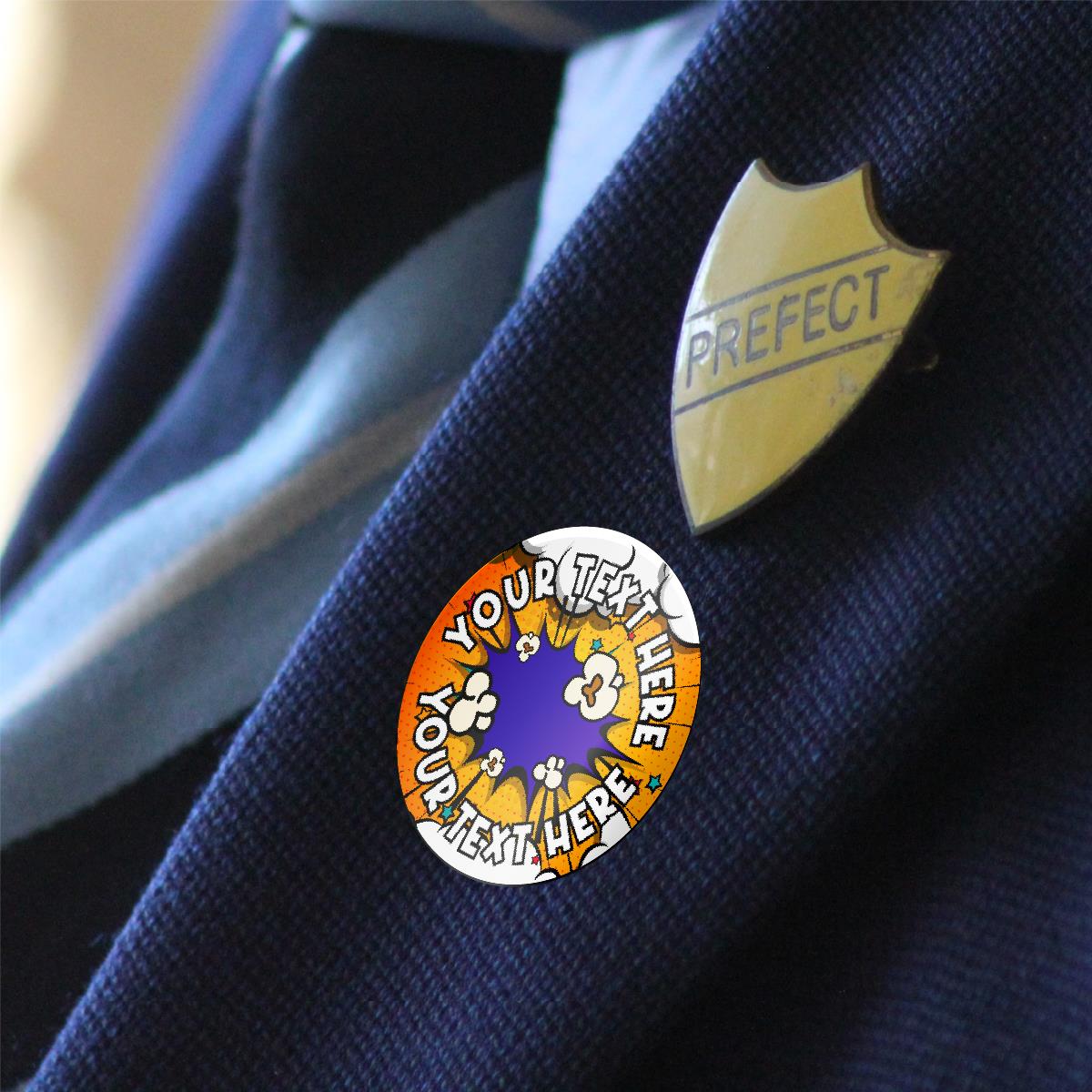 120 Popcorn POP! Scented Personalised Stickers - 30mm - School Teachers Parents