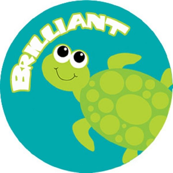 144 Deep Blue Sea Praise Words 30mm Children's Reward Stickers for Teachers or Parents