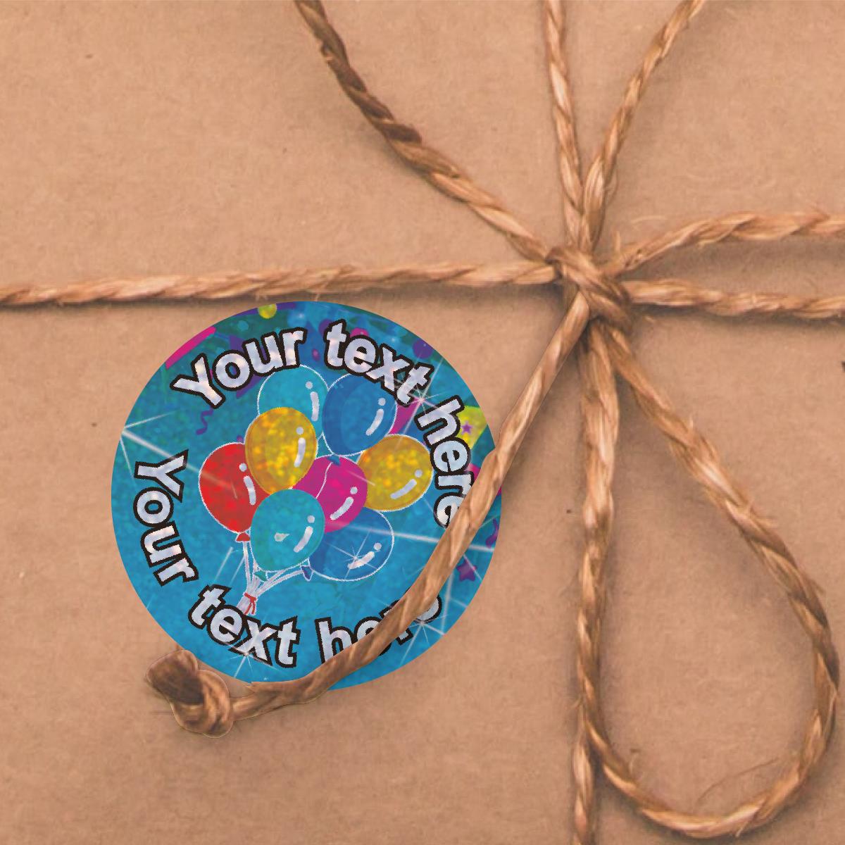 96 Personalised Sparkle Birthday 30mm Reward Stickers + 60 Free Sparkle Smiles for School Teachers, Parents Nursery